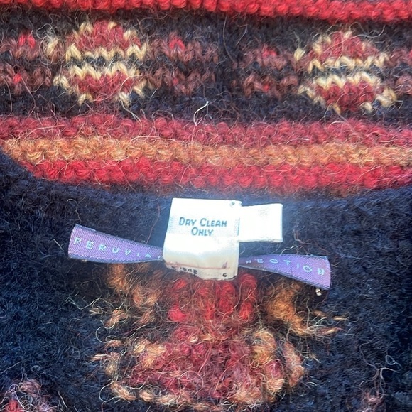 Peruvian Connection 100% Alpaca Cardigan Sweater Duster Vest size M - Picture 4 of 4